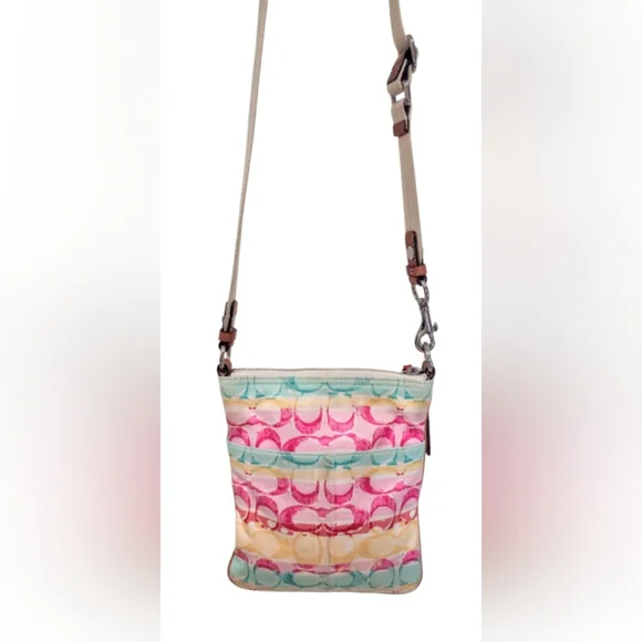 Coach Hampton Stripe Swingpack Crossbody Bag - Picture 6 of 16